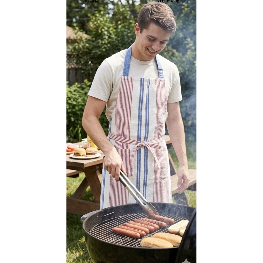 Stars N Stripes Adjustable Neck Apron 100% Cotton Made In India
